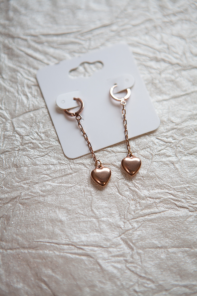 Long Rose Gold Earring