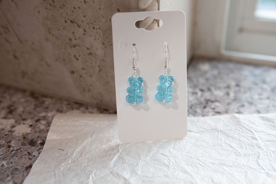 Blue Gummy Bear Earrings