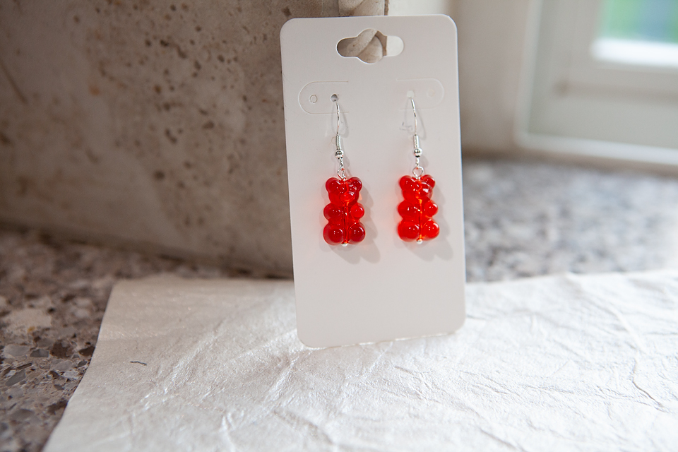 Red Gummy Bear Earrings