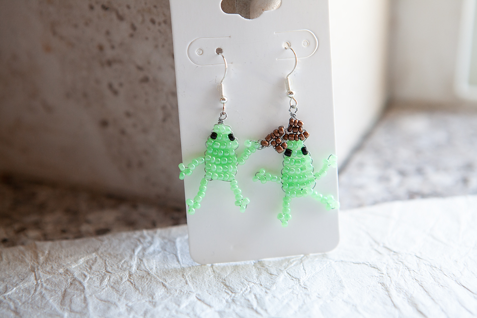 Cowboy Frog Earrings