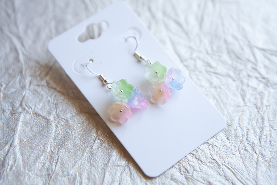 Rainbow Flower Bouquet Earrings