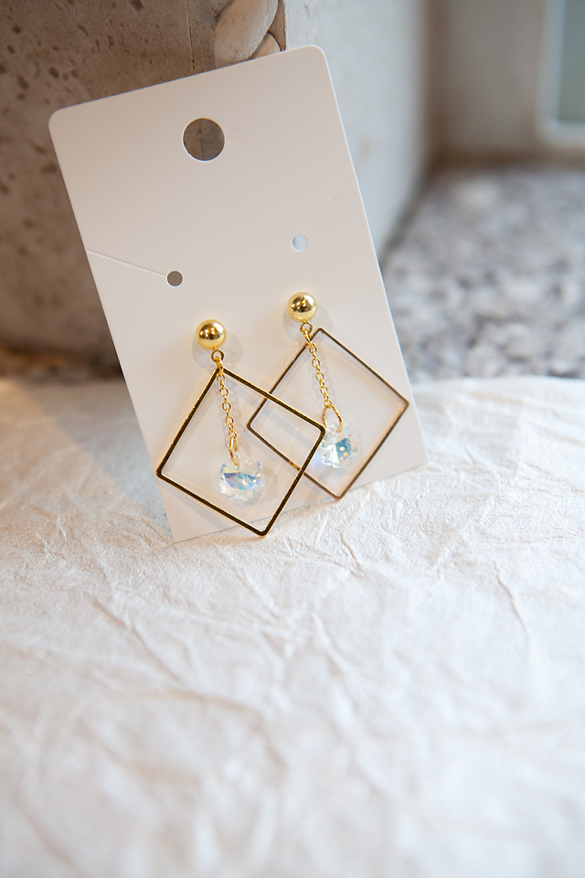 Square Snowflake Earrings