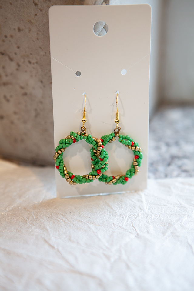 Christmas Wreath Earrings